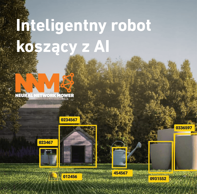 Inteligentny robot koszący z AI